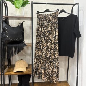 Conjunto falda estampada