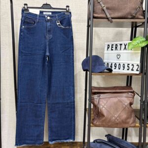 Vaquero wide leg desflecado